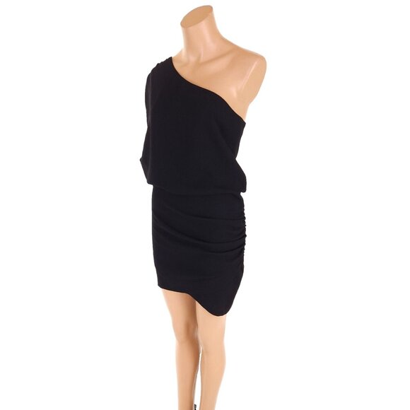 IRO Davov One-Shoulder Envelope Hem Dress Size 38 M Black NWT - Picture 5 of 15